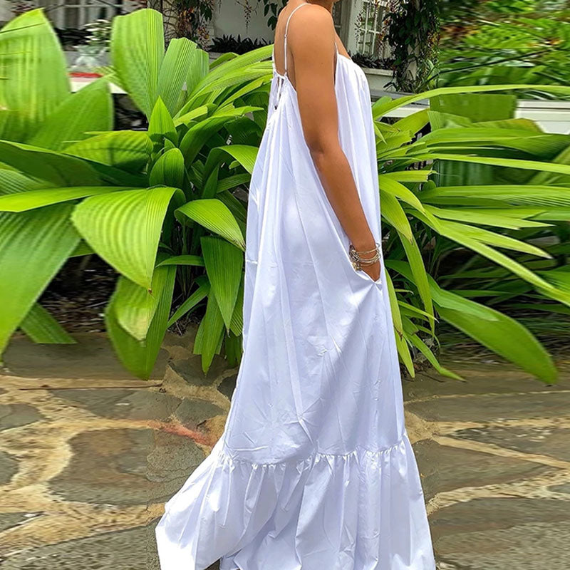 Robe longue à bretelle fine style Bohémien d'été Sexy - Chic&Shines