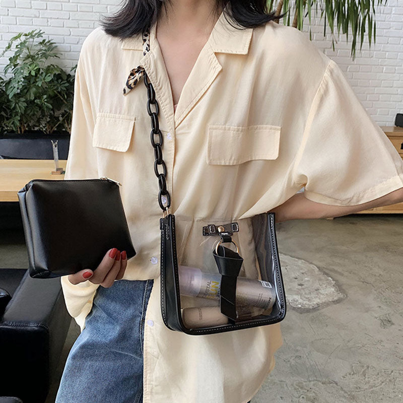 Sac à bandoulière transparent Décoration Ruban - Chic&Shines