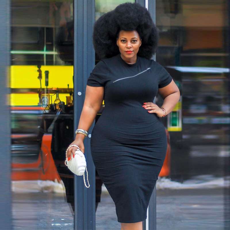 Robe mi-longue moulante manches courtes - Chic&Shines