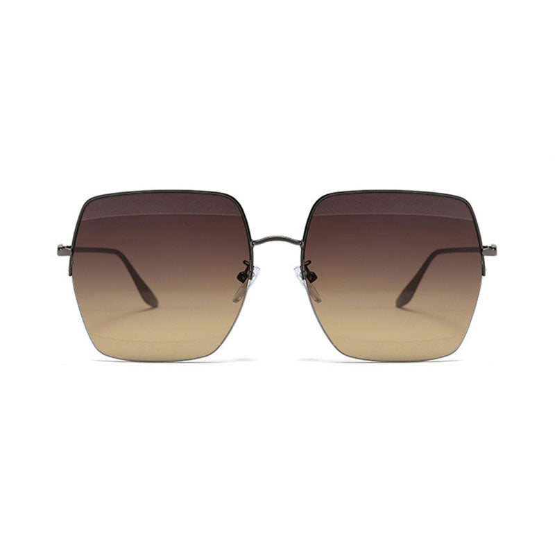 lunettes de soleil à demi-monture carrées - Chic&Shines