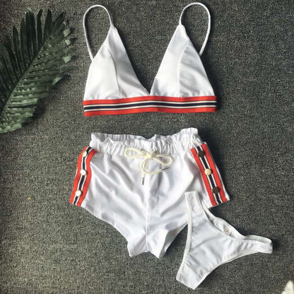 Maillot de bain à bretelle, short et bikini trois pièces - Chic&Shines