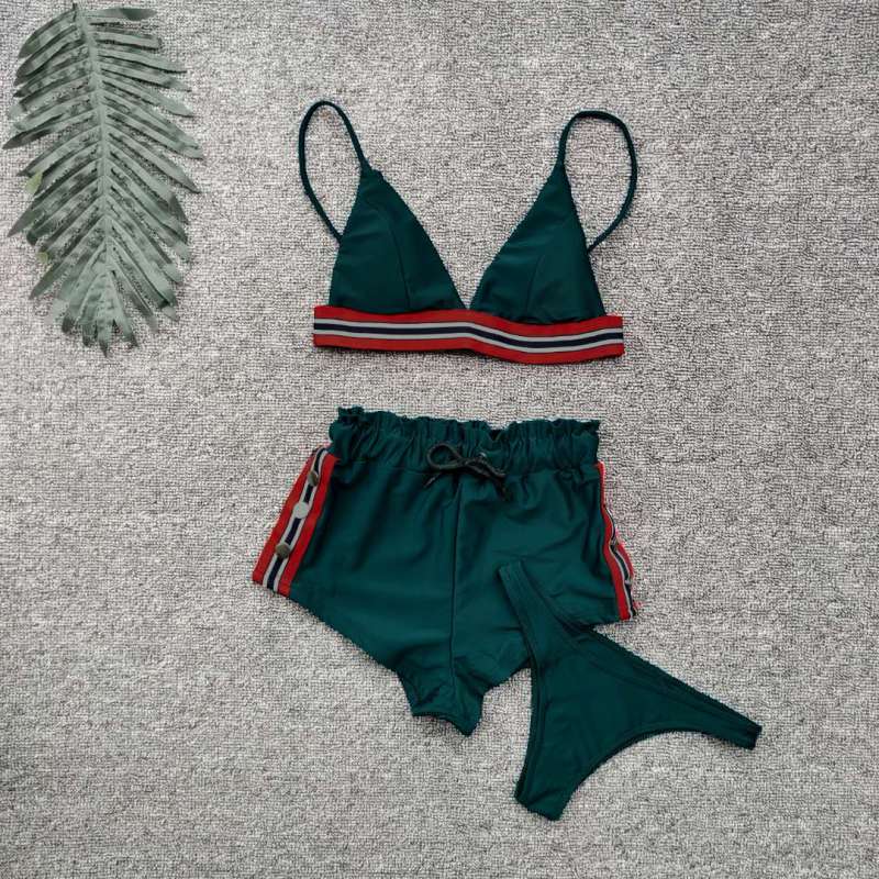 Maillot de bain à bretelle, short et bikini trois pièces - Chic&Shines
