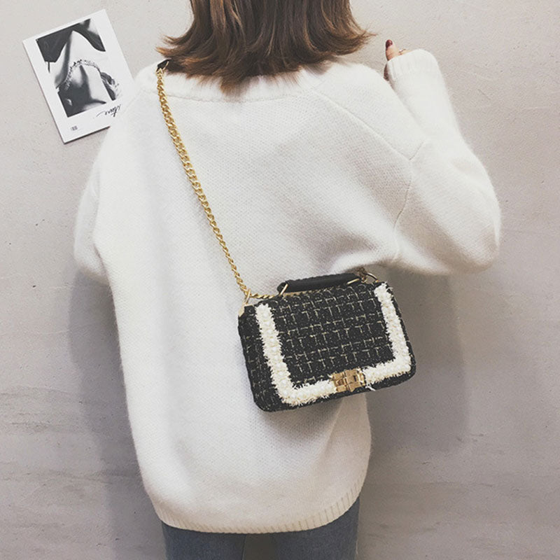 Sac Carré Élégante a Chaîne Décoration Perle - Chic&Shines