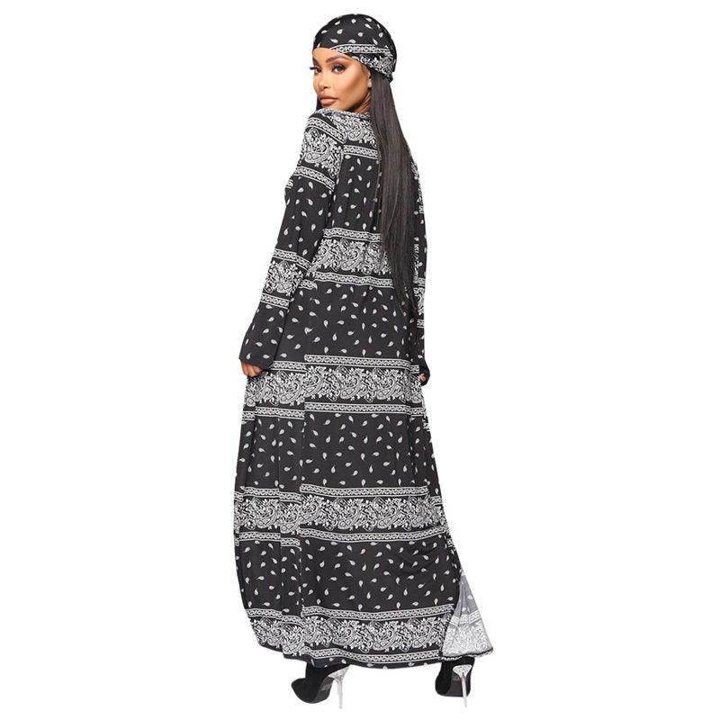 Maillot de bain bikini trois pièces avec imprimé bandana & kimono - Chic&Shines