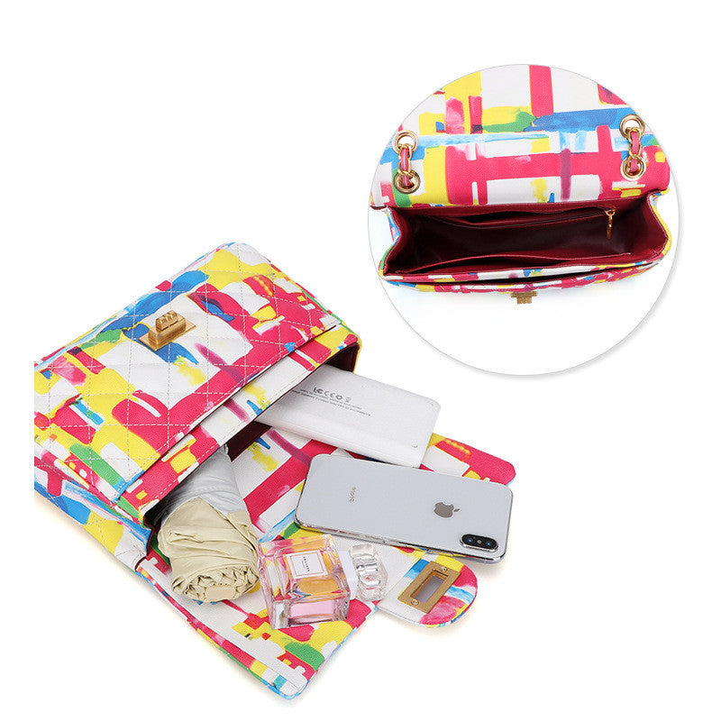 Sac bandoulière Multicolore Chaîne métallique - Chic&Shines