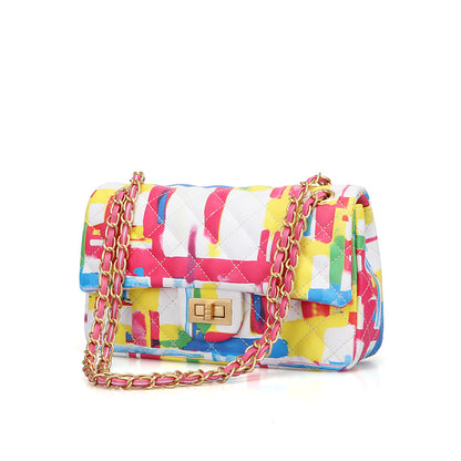 Sac bandoulière Multicolore Chaîne métallique - Chic&Shines