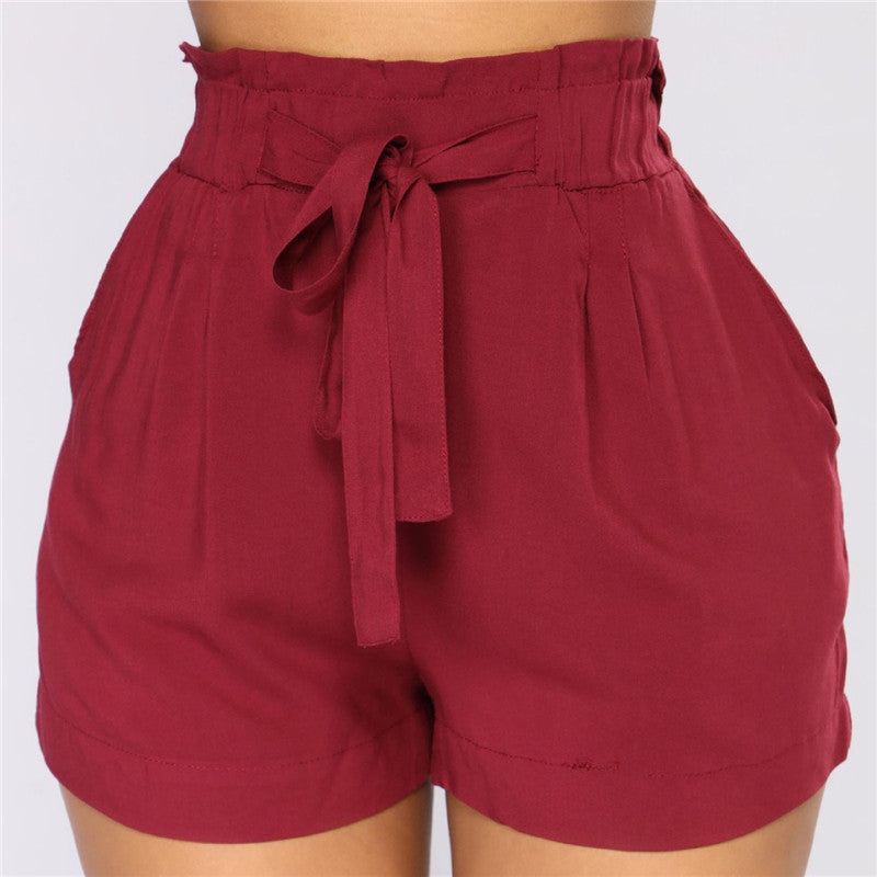 Short court taille haute avec ceinture - Chic&Shines