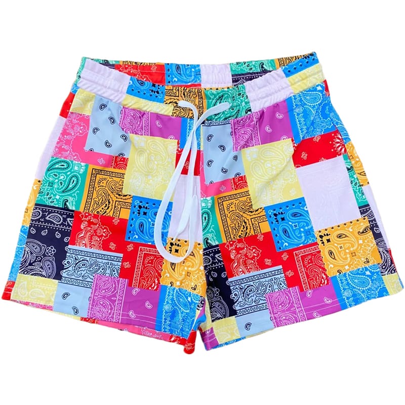 Short court imprimer carreau multicolore - Chic&Shines
