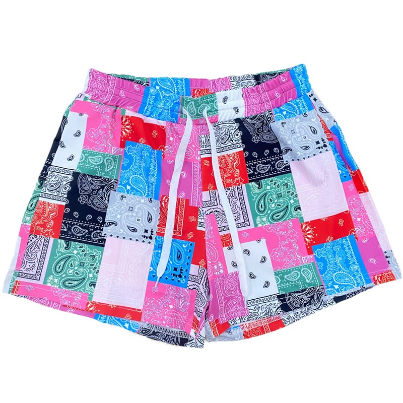 Short court imprimer carreau multicolore - Chic&Shines