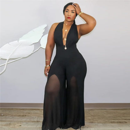 Combinaison sans manches décolleté mousseline - Chic&Shines