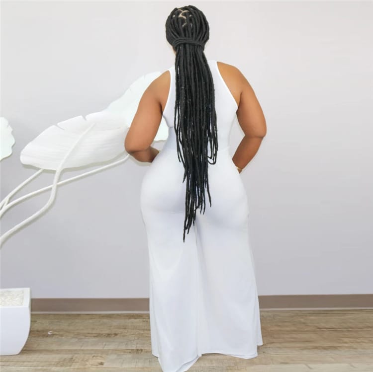 Combinaison sans manches décolleté mousseline - Chic&Shines