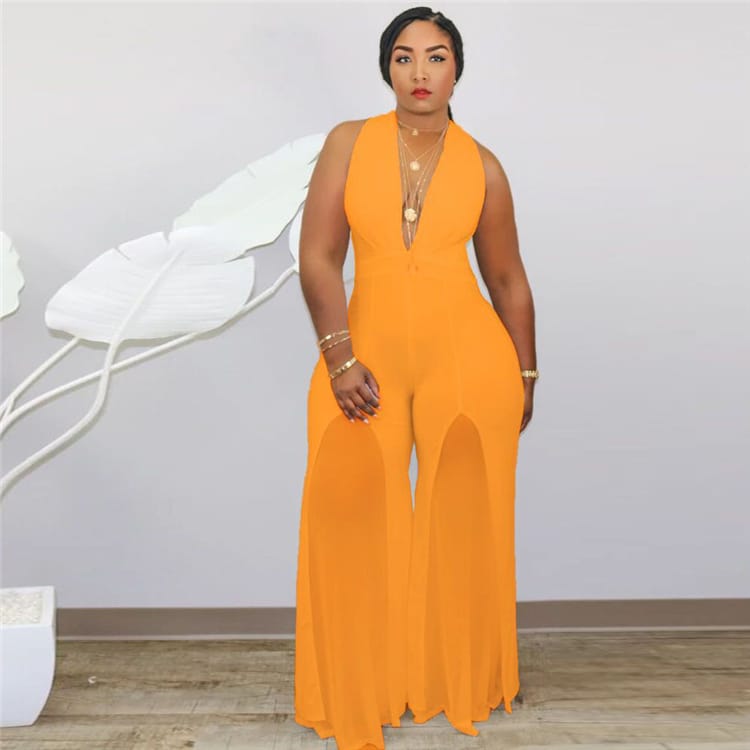 Combinaison sans manches décolleté mousseline - Chic&Shines