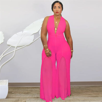 Combinaison sans manches décolleté mousseline - Chic&Shines