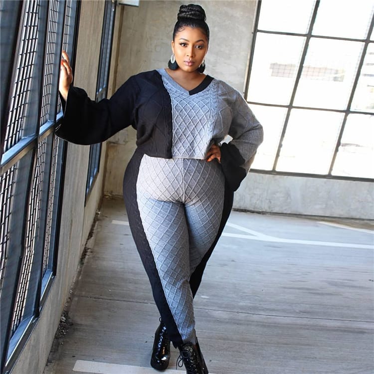 Ensemble Deux Pièces Manches Longues Haut Et Pantalon - Chic&Shines