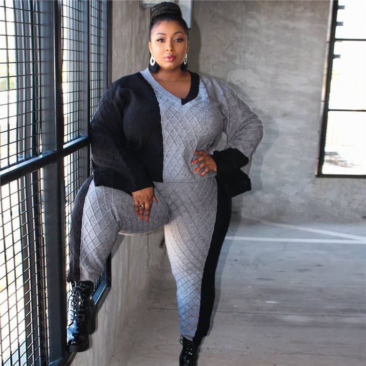 Ensemble Deux Pièces Manches Longues Haut Et Pantalon - Chic&Shines