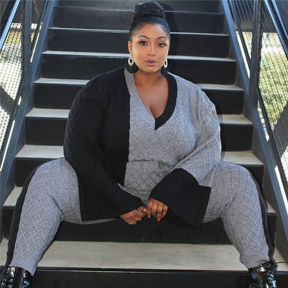 Ensemble Deux Pièces Manches Longues Haut Et Pantalon - Chic&Shines