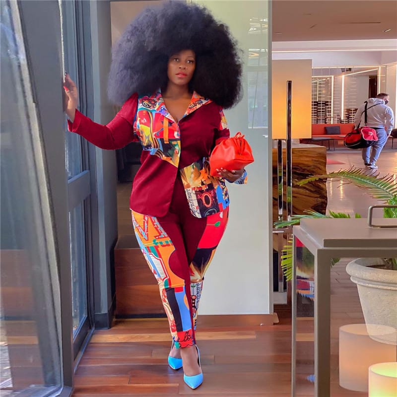 Ensemble Deux Pièces Blazer Et Pantalon - Chic&Shines