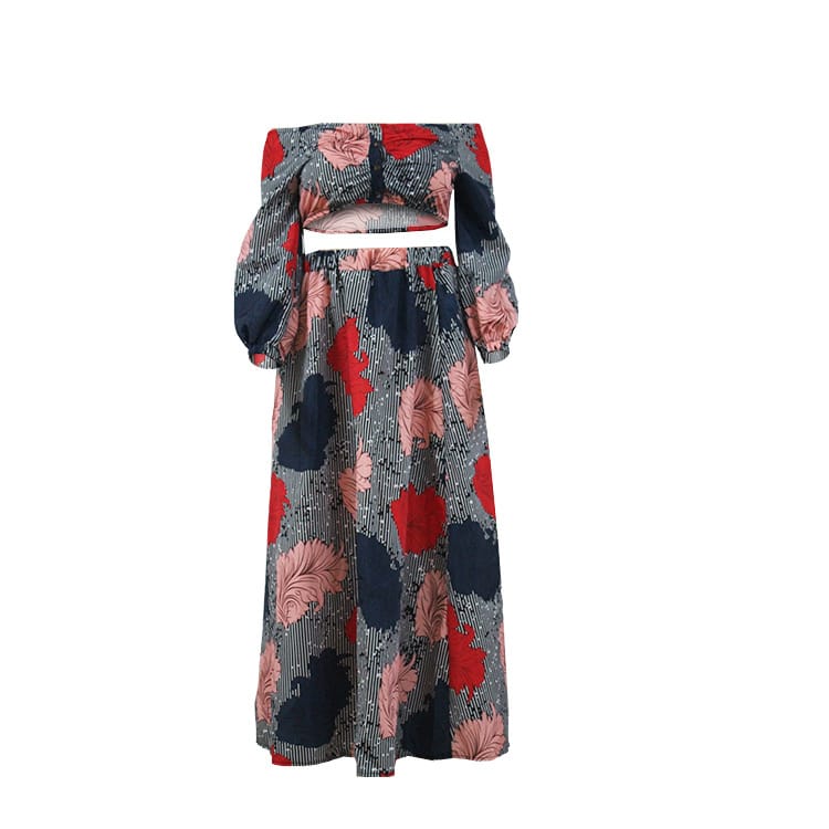 Ensemble haut bustier manches longues et jupe longue - Chic&Shines