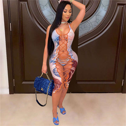 Bikini et sa robe de plage à lacets avant sexy - Chic&Shines