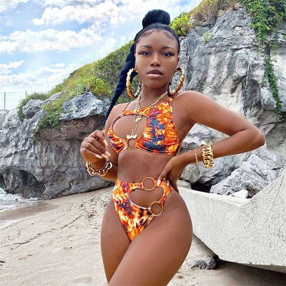 Maillot de bain 2 pièces sexy tie-dye - Chic&Shines
