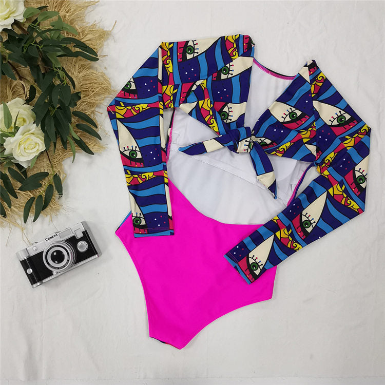 Maillots De Bain Manches Longues Mode Col Rond - Chic&Shines