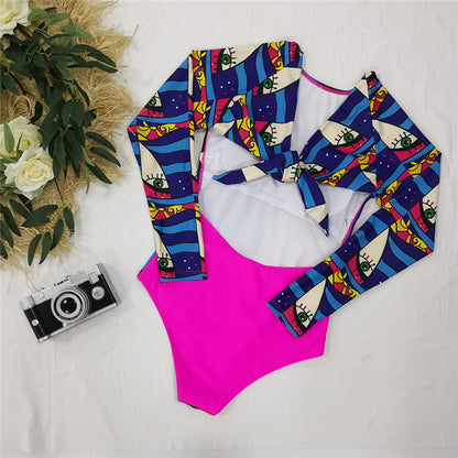 Maillots De Bain Manches Longues Mode Col Rond - Chic&Shines