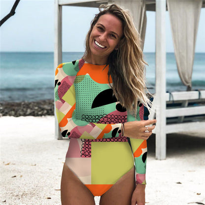 Maillots De Bain Manches Longues Mode Col Rond - Chic&Shines