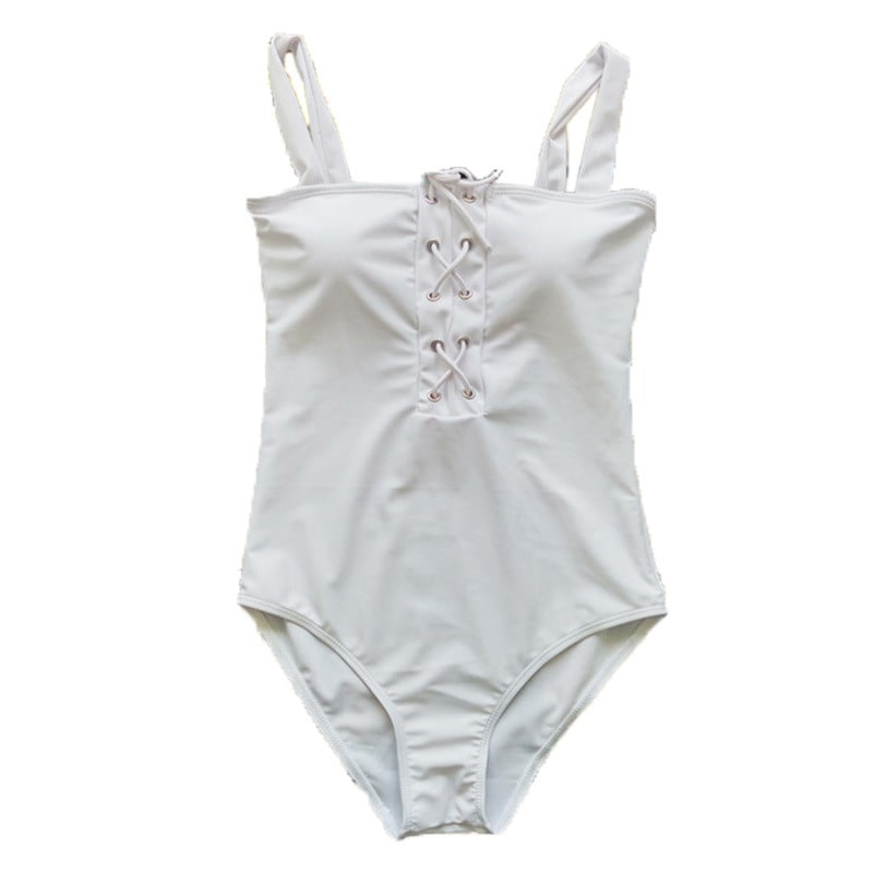 Maillots De Bain Sexy Unie À Lacets De Couleur Unie - Chic&Shines