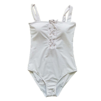 Maillots De Bain Sexy Unie À Lacets De Couleur Unie - Chic&Shines