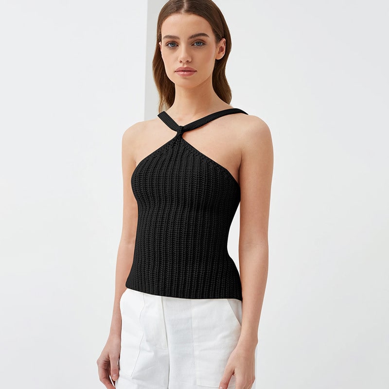 Haut licou tricoter dos nu - Chic&Shines