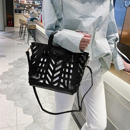 Ensemble sac design découpe avec pochette - Chic&Shines