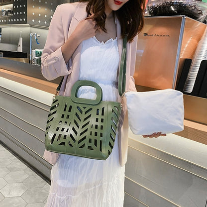 Ensemble sac design découpe avec pochette - Chic&Shines