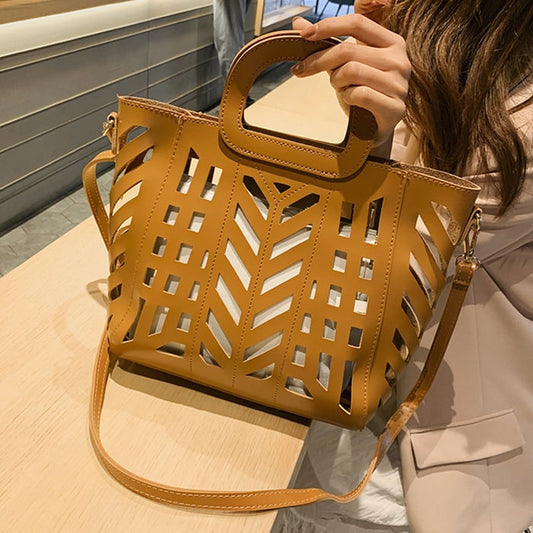 Ensemble sac design découpe avec pochette - Chic&Shines
