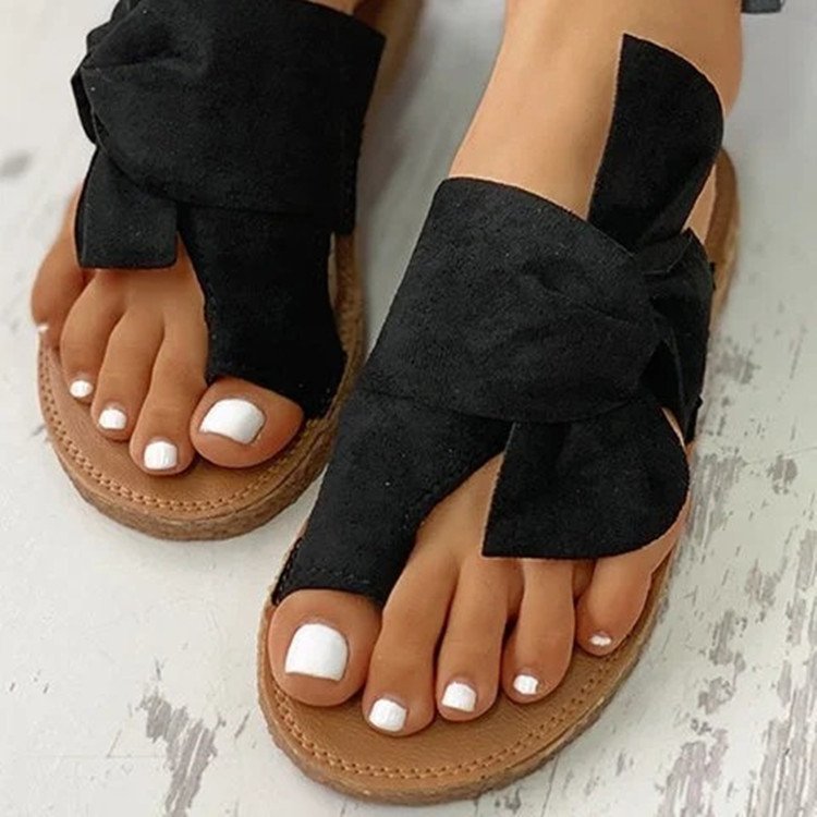 Suede Bow Sandal