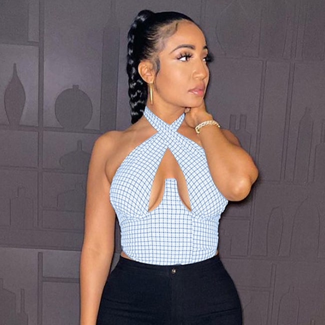 Haut dos nu à carreaux - Chic&Shines