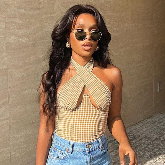 Haut dos nu à carreaux - Chic&Shines