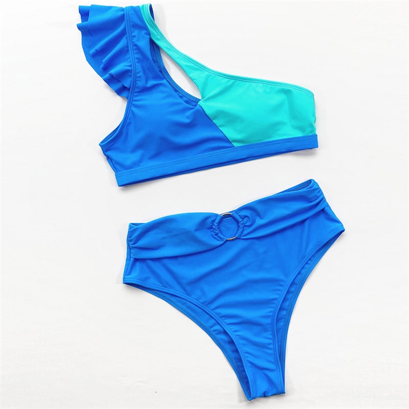 Maillots De Bain bicolore a une épaule - Chic&Shines