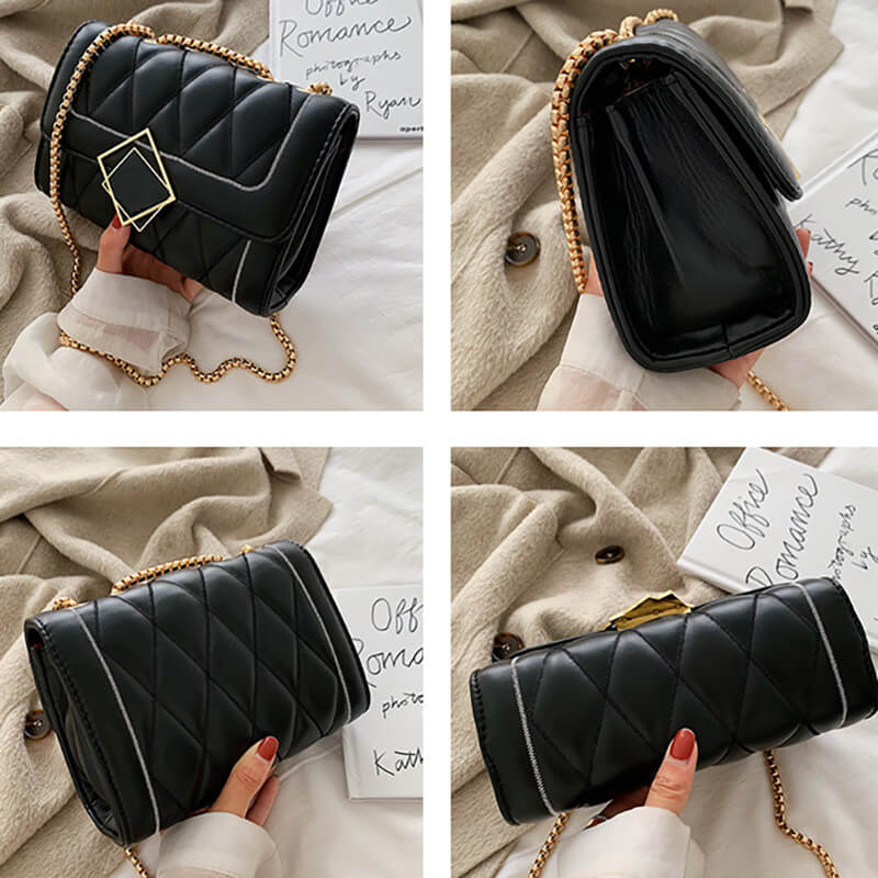 Sac Chaîne Métal Motif Diamant - Chic&Shines