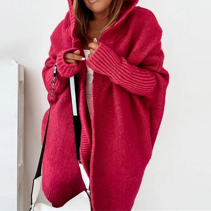 Gilet cardigan ouvert manches longues à capuche - Chic&Shines