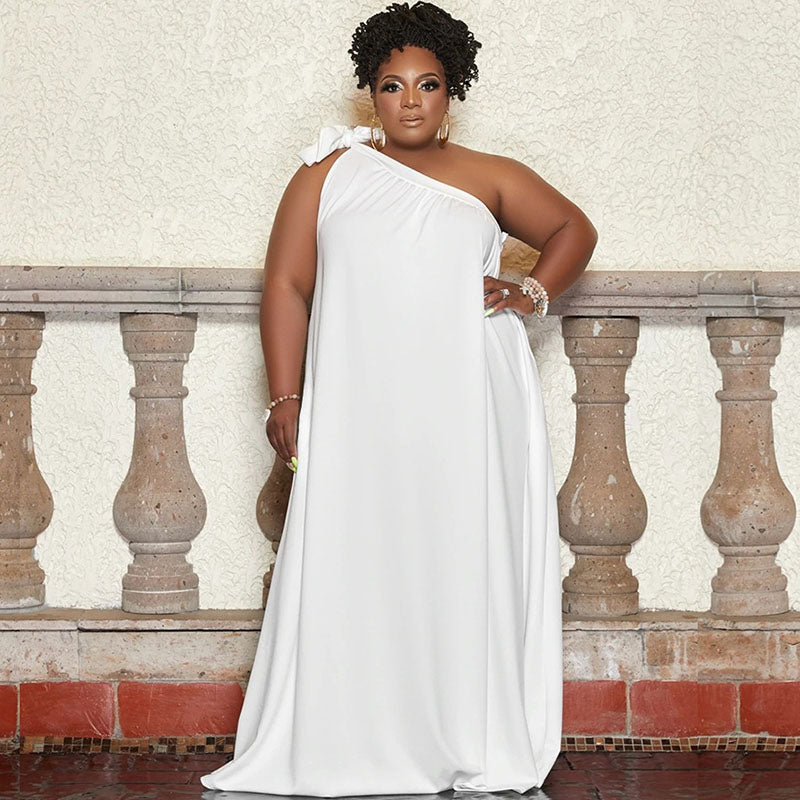 Robe longue balançoire épaules dénudées - Chic&Shines