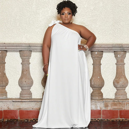 Robe longue balançoire épaules dénudées - Chic&Shines