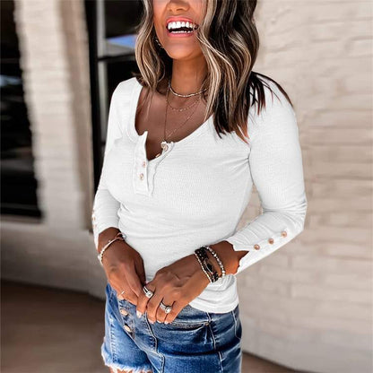 Casual Couleur UnIe Haut à Poitrine Unique