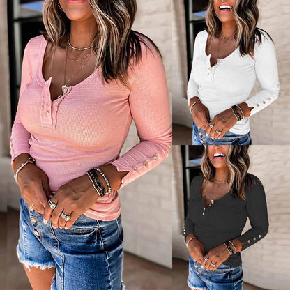 Casual Couleur UnIe Haut à Poitrine Unique