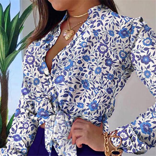 Chemise Mode Fleur Imprimé