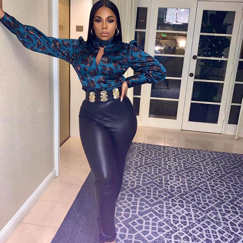 Chemisier Mode Graphique Imprimé Manches Longues