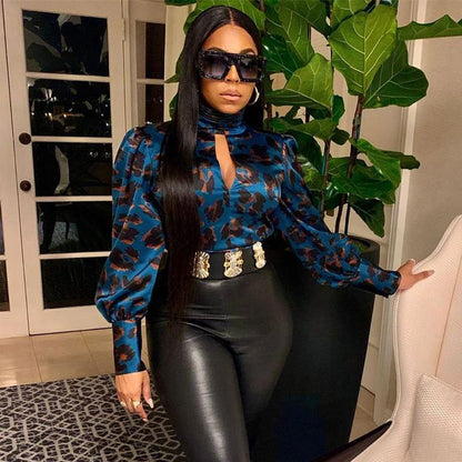 Chemisier Mode Graphique Imprimé Manches Longues