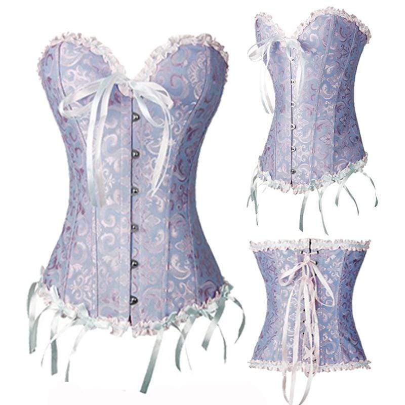 Corset de ventre à lacets vintage simple boutonnage