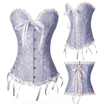 Corset de ventre à lacets vintage simple boutonnage