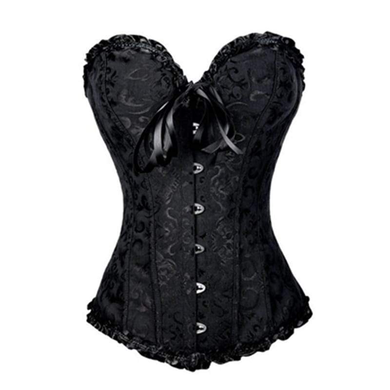 Corset de ventre à lacets vintage simple boutonnage