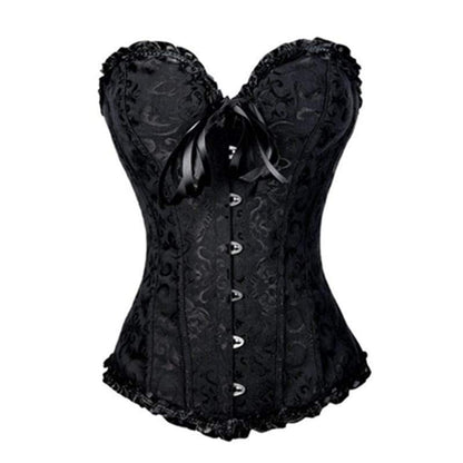 Corset de ventre à lacets vintage simple boutonnage